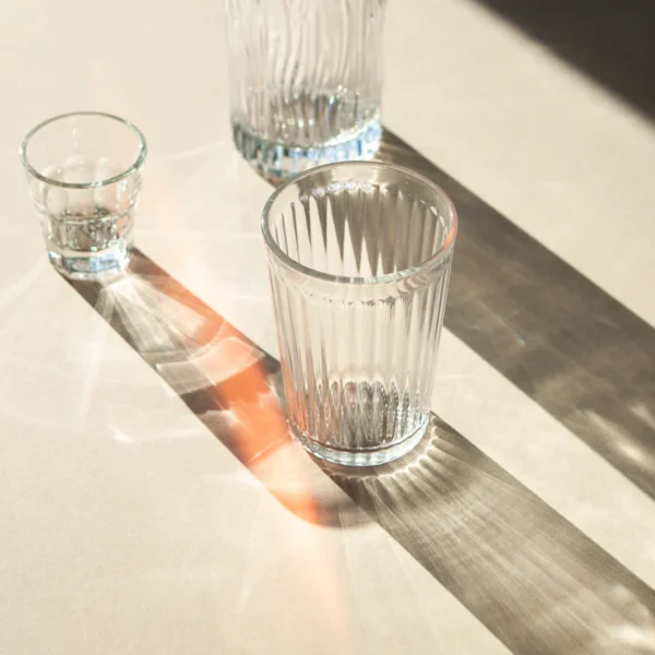 Ribbed Glass Tumbler Set of 6 — Home & Kitchen at Peasley Store